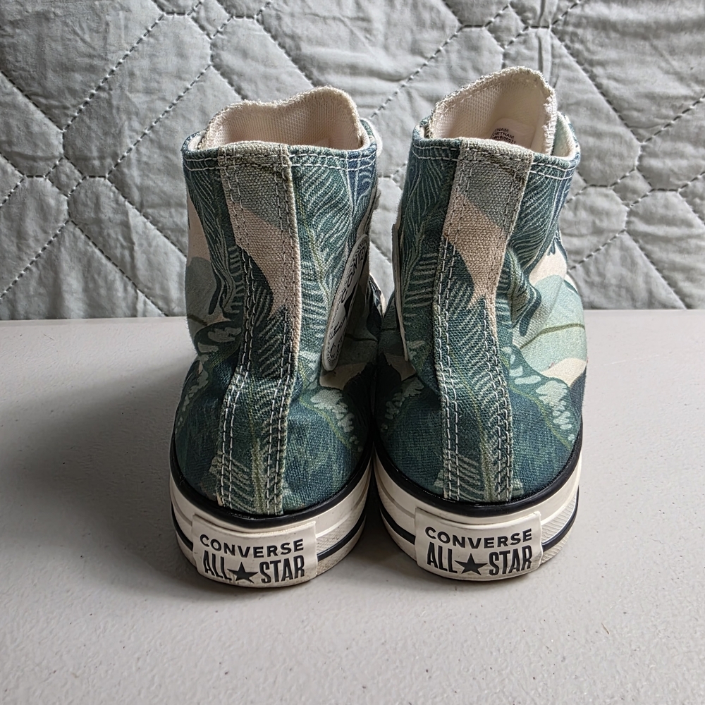 CONVERSE CHUCK TAYLOR HIGH ALL STAR JUNGLE SCENE WILD FLORAL SIZE 7.5 - Picture 5 of 10